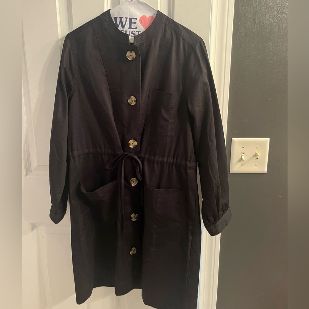 Tuckernuck | NEW Black Crosby Long Sleeve Button Everyday Mini Dress Size M